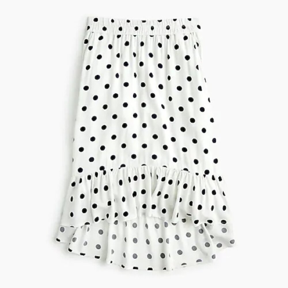 J.Crew Polka-Dot Midi Skirt